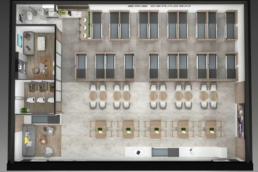 理療店全局裝修效果圖