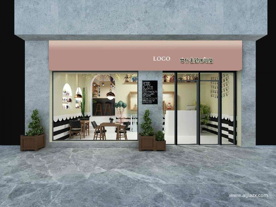 鄭州女仆咖啡店精品設(shè)計效果圖