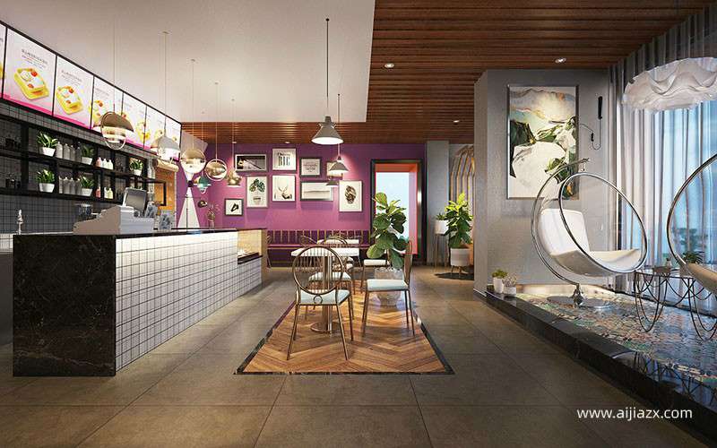 鄭州甜品店設計,甜品店室內軟裝設計方案