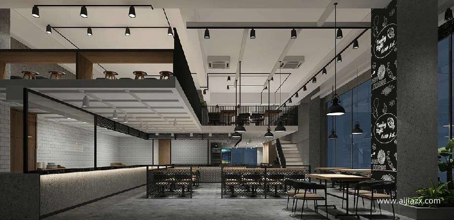 鄭州餐館裝修設計,100平米餐館空間規劃設計