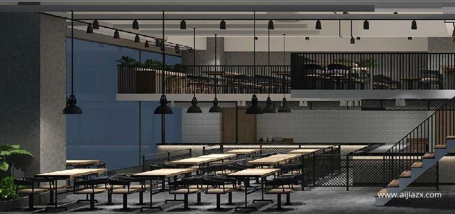 鄭州餐館裝修設計,100平米餐館空間規劃設計