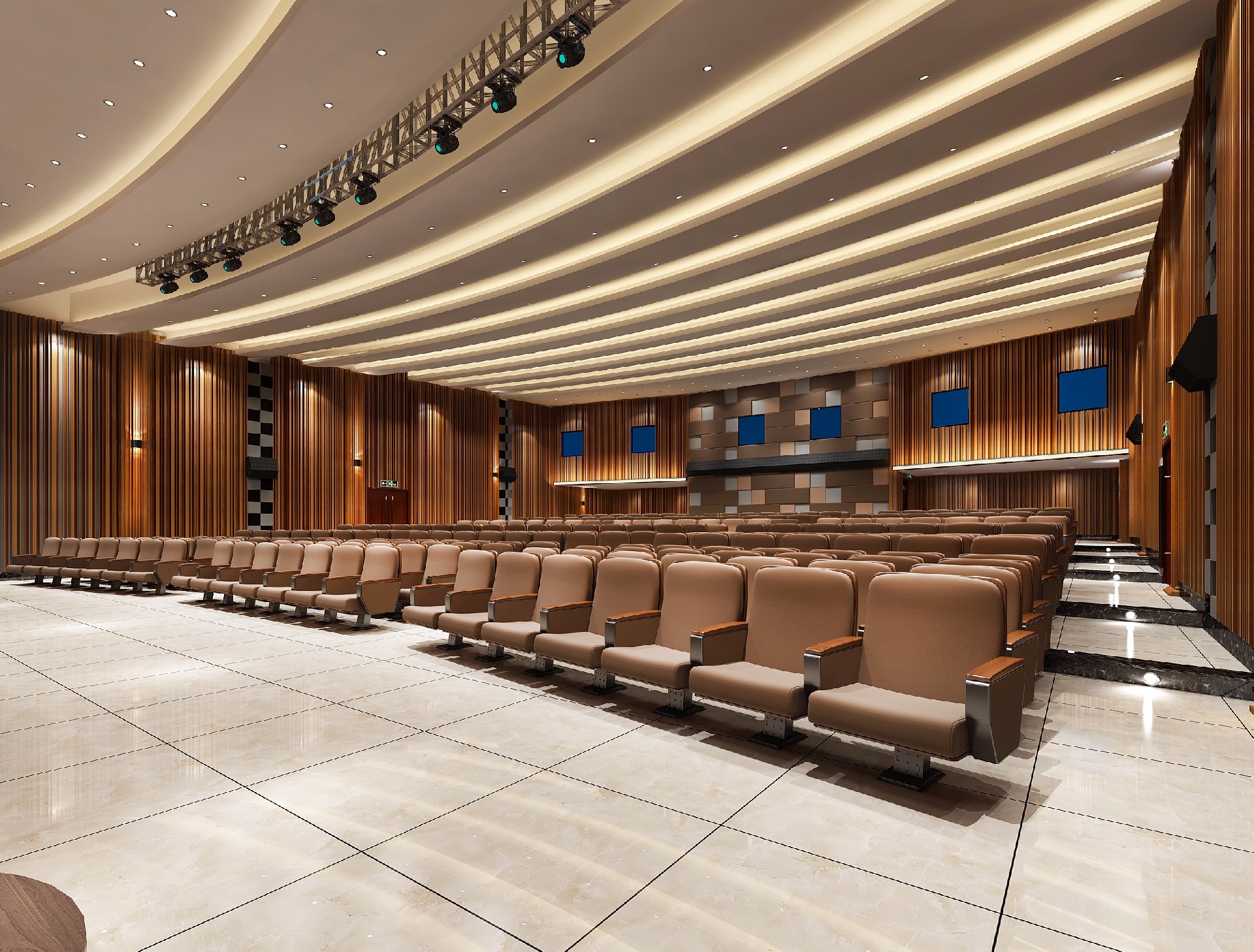 400平米大型演播廳裝修設(shè)計效果圖