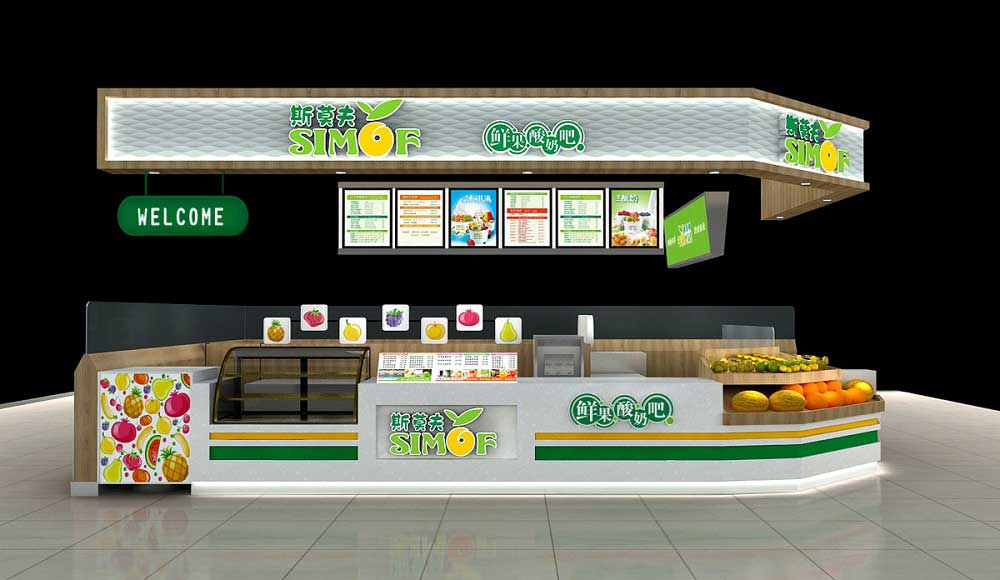 水果飲品店面室內(nèi)設計理念和裝修要求