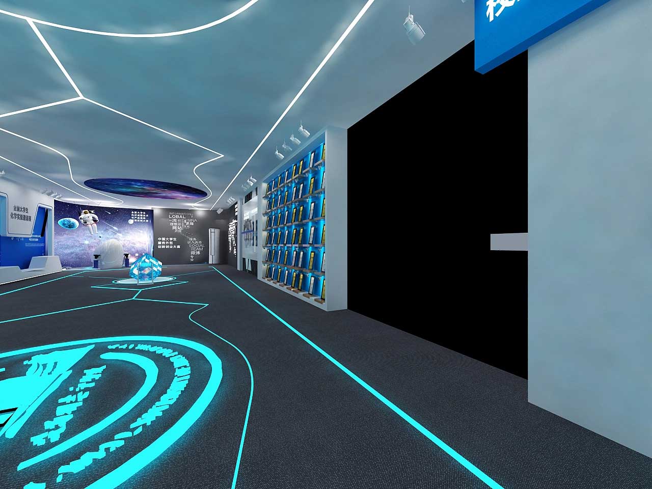 鄭州學?？萍颊桂^裝修設計效果圖