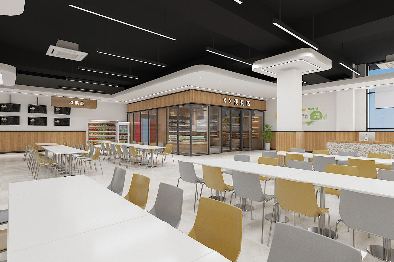 工廠員工食堂設(shè)計-廠區(qū)食堂裝修設(shè)計效果圖