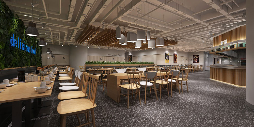 鄭州員工食堂設(shè)計(jì)-公司員工餐廳設(shè)計(jì)效果圖