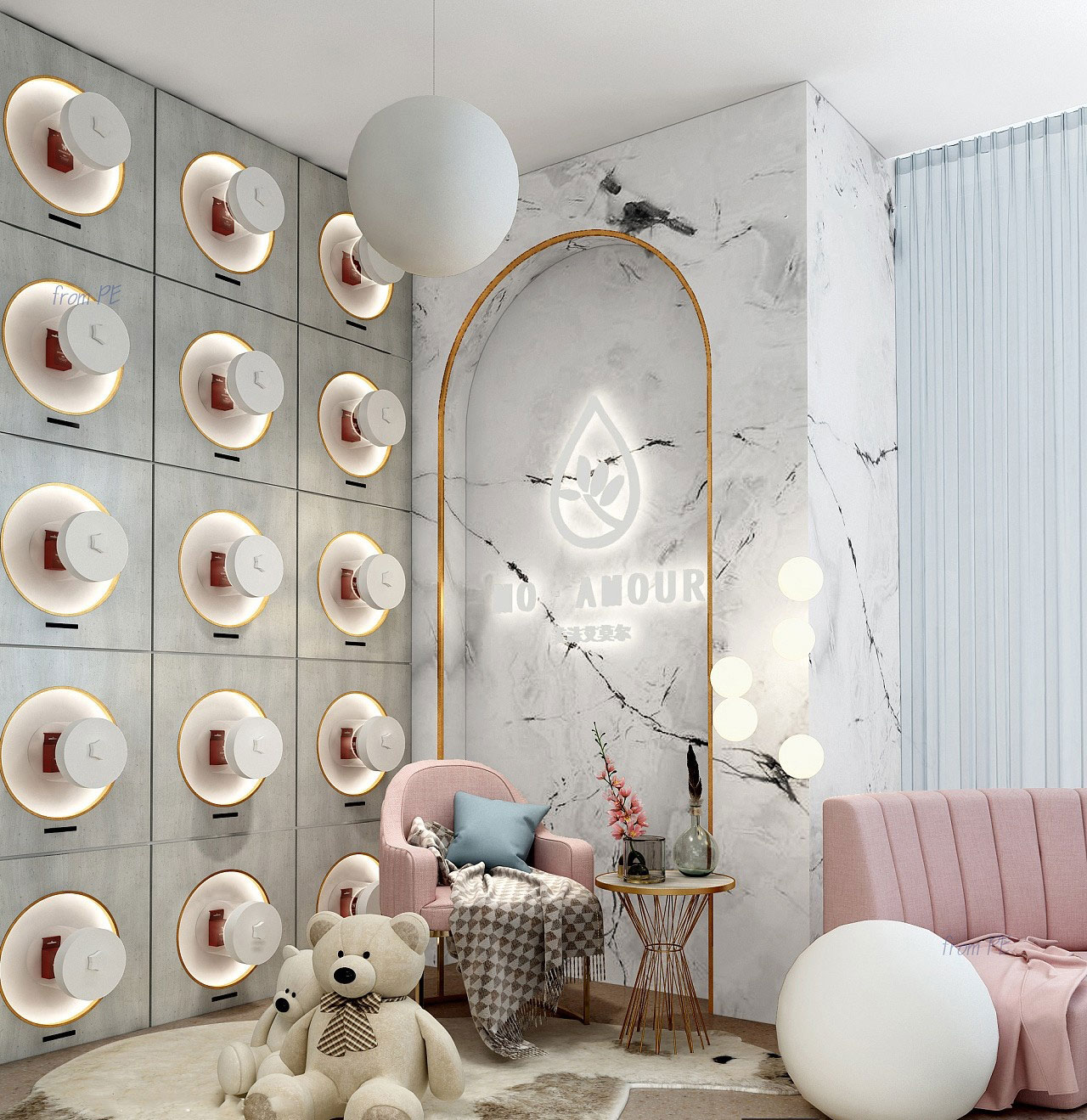 小型帶貨直播裝潢設(shè)計效果圖