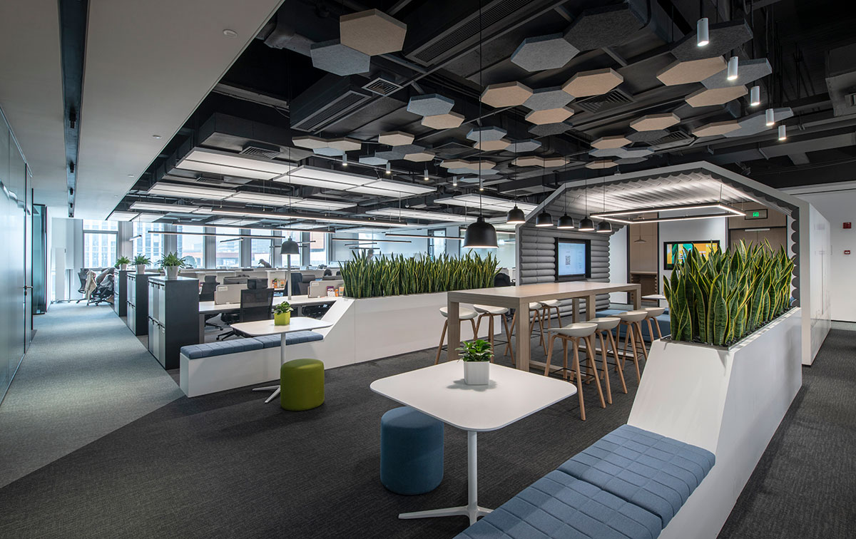 鄭州辦公空間設(shè)計-1480平米裝修效果圖