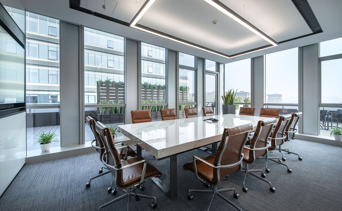 鄭州辦公空間設(shè)計-1480平米裝修效果圖