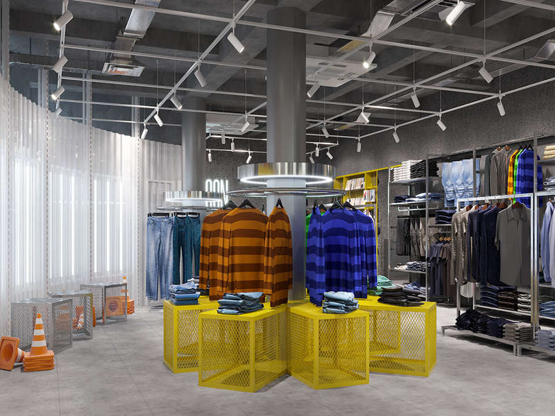 80平米極簡風(fēng)格臨街服裝店設(shè)計(jì)