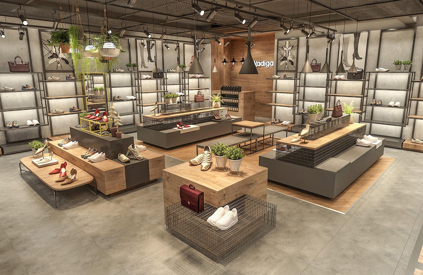 120平米女鞋專(zhuān)賣(mài)店設(shè)計(jì)效果圖