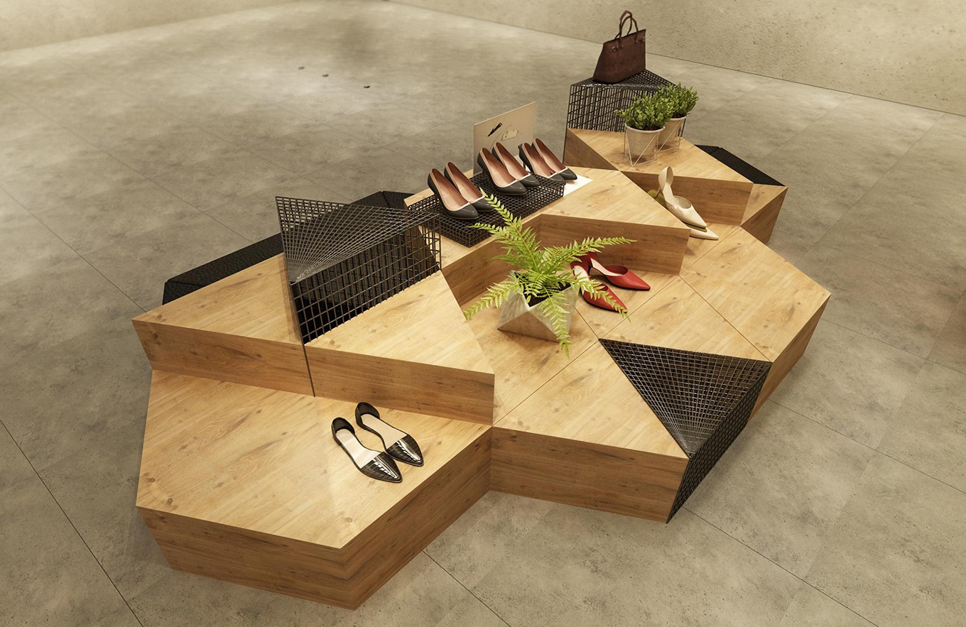 120平米女鞋專(zhuān)賣(mài)店設(shè)計(jì)效果圖