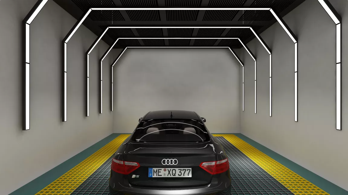 580平米洗車行裝修設(shè)計效果圖