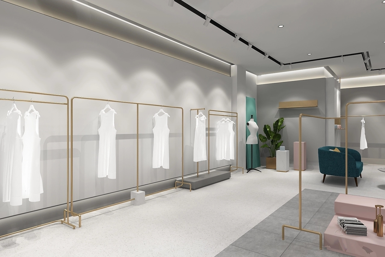 150平米商場(chǎng)女裝專賣店裝修設(shè)計(jì)效果圖