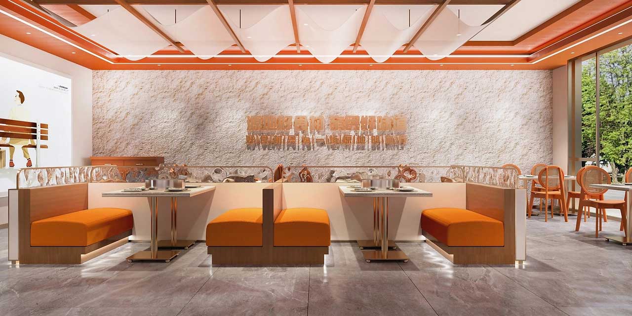 180平米燒烤家常菜館裝修設(shè)計(jì)效果圖