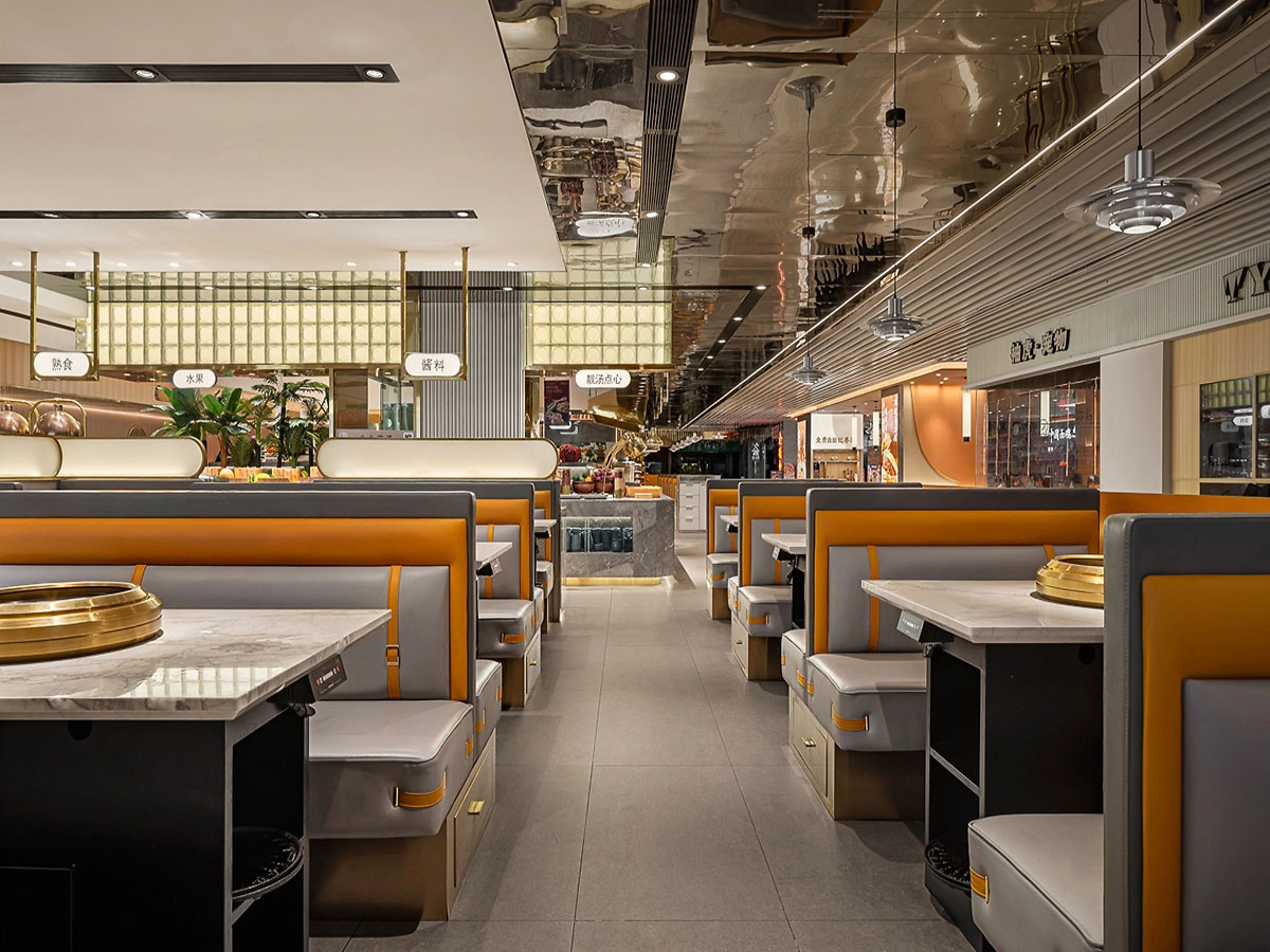 381平米鄭州自助餐廳設(shè)計裝修效果圖