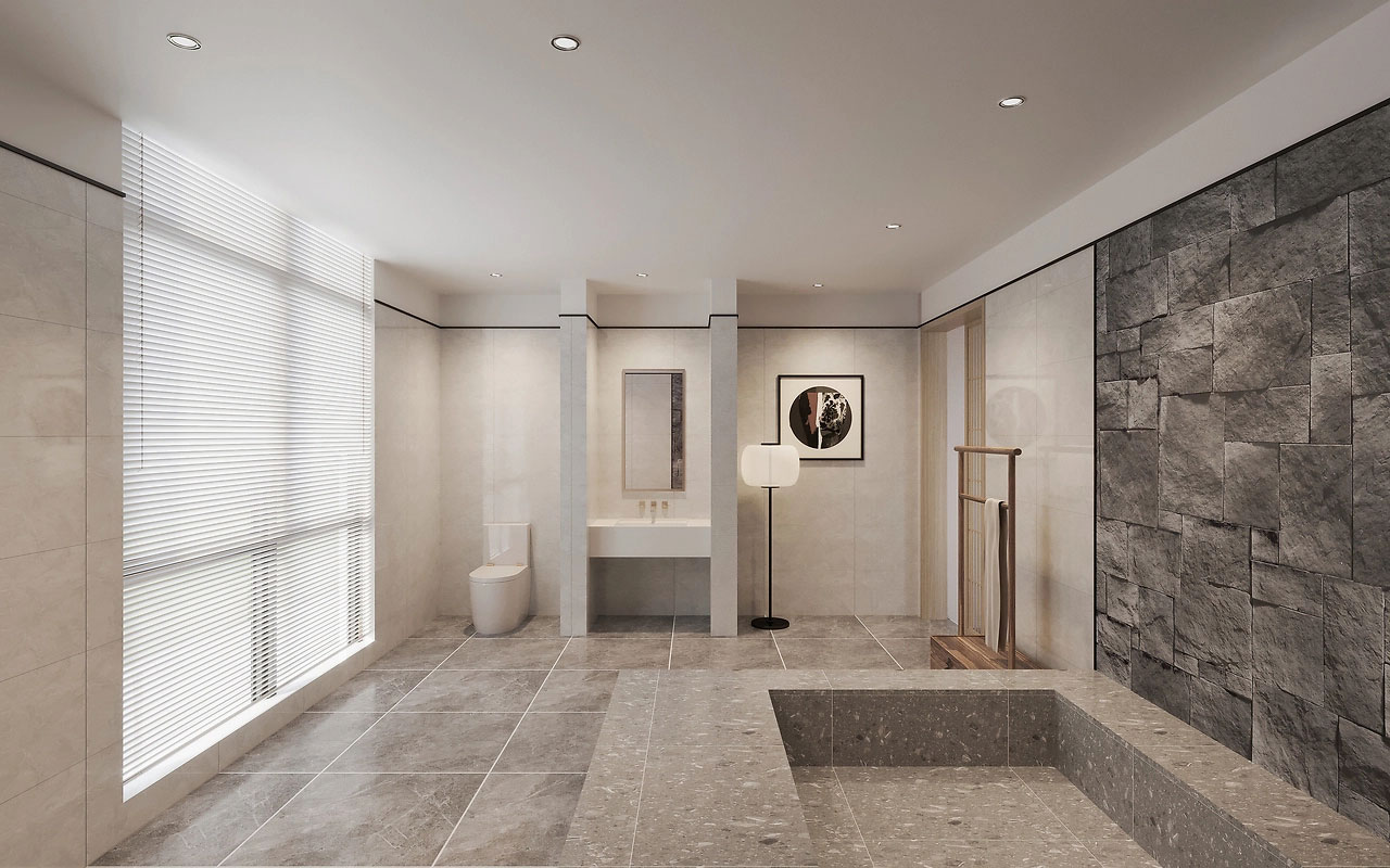 307平米新中式足浴會所裝修設計效果圖