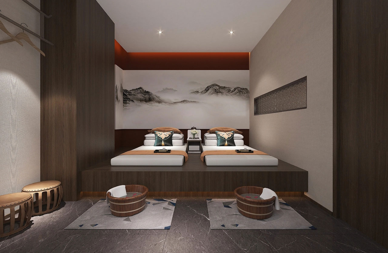 391平米鄭州足浴店設(shè)計裝修效果圖