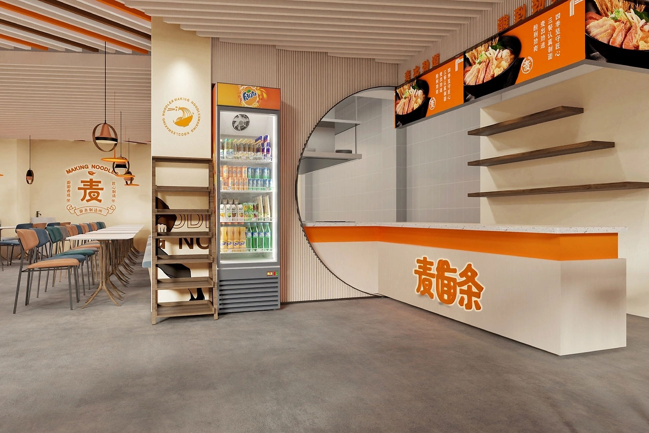 165平米鄭州面館裝修設(shè)計(jì)效果圖