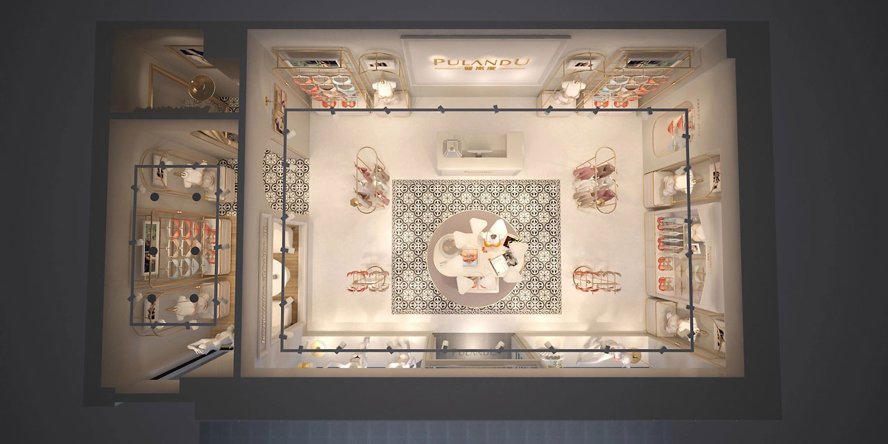 55平米鄭州內(nèi)衣店裝修設(shè)計效果圖