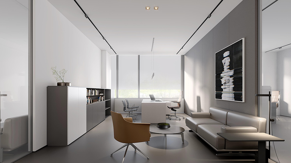 1200平米企業總部辦公室設計效果圖