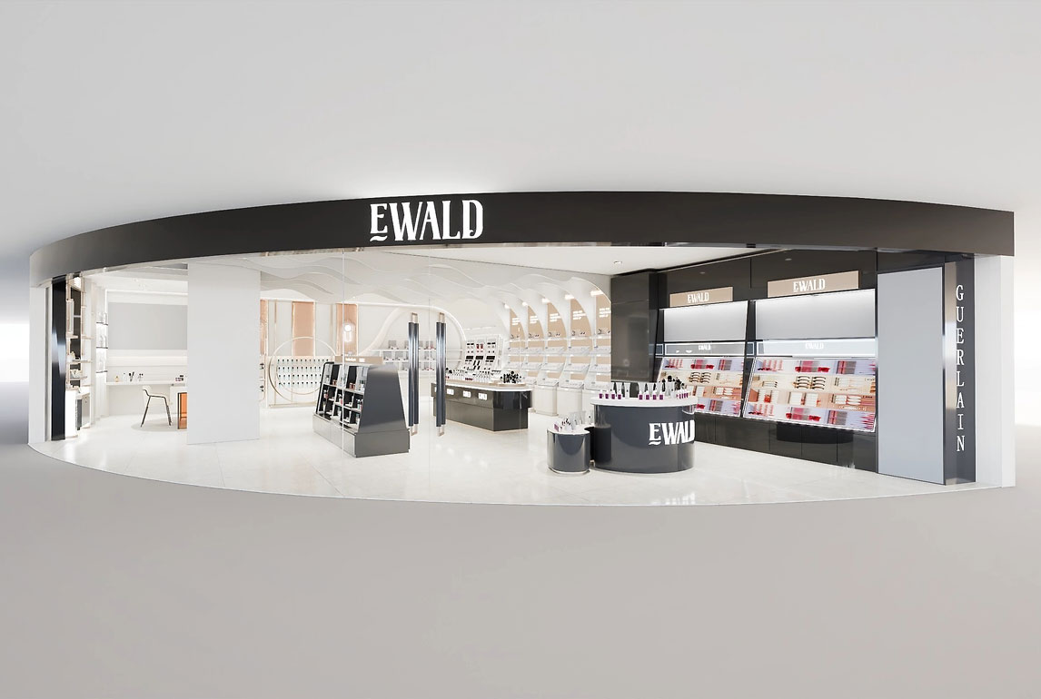 90平米鄭州化妝品店直播間設(shè)計效果圖