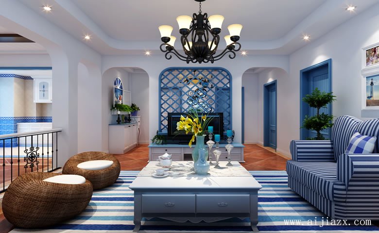 經(jīng)濟(jì)實(shí)用的地中海風(fēng)格大戶(hù)型裝修效果圖