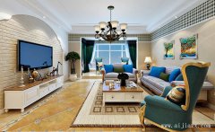 清純美式田園風格兩居室裝修效果圖