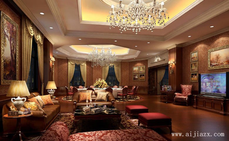 大氣舒適的暖色調(diào)酒店裝修效果圖