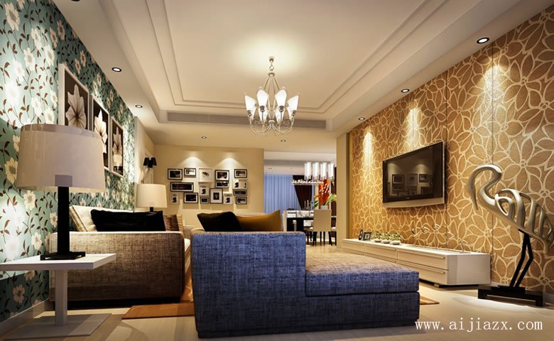 優(yōu)美迷人的現代風格大戶型客廳裝修效果圖