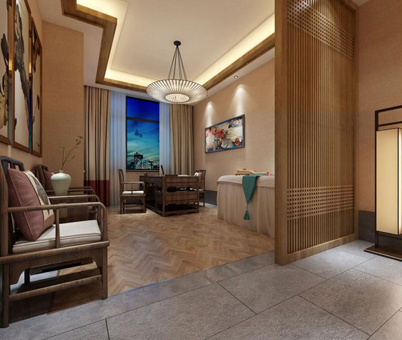 鄭州足浴店裝修設計公司:浴店裝修的店門設計